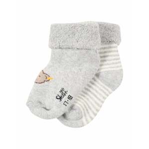 Steiff Collection Ponožky  sivá melírovaná / biela / svetlohnedá