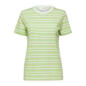 SELECTED FEMME Tričko 'My Perfect'  biela / svetlozelená / pastelovo zelená