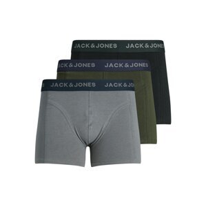 Jack & Jones Junior Nohavičky 'Bobbie'  sivá / tmavozelená / námornícka modrá