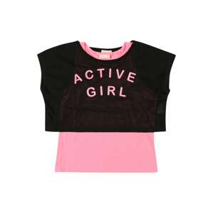 OVS Shirt + Top  ružová / čierna
