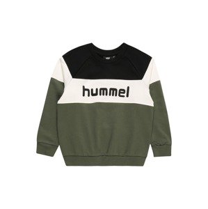 Hummel Sweatshirt  zelená / čierna / krémová