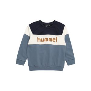 Hummel Sweatshirt  dymovo modrá / čierna / biela / hnedá