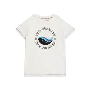 OVS T-Shirt  biela / svetlomodrá / modrá / čierna