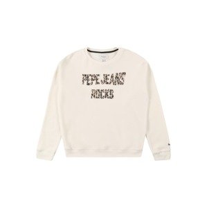 Pepe Jeans Sweatshirt 'ERIKA'  biela / svetlohnedá / čierna