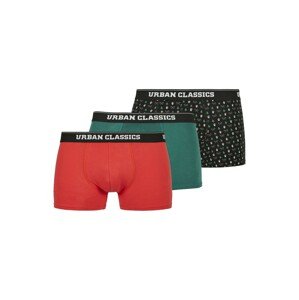 Urban Classics Big & Tall Boxerky  čierna / zelená / červená / biela