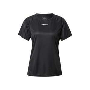Superdry Funkčné tričko  čierna / biela / sivá