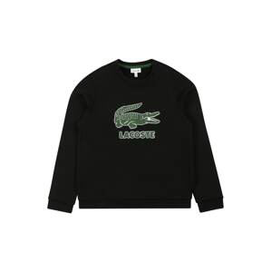 LACOSTE Sweatshirt  čierna / biela / zelená