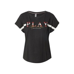 ONLY PLAY Funkčné tričko 'Anele'  čierna / biela / pastelovo červená