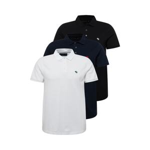 Abercrombie & Fitch T-Shirt  biela / čierna / tmavomodrá