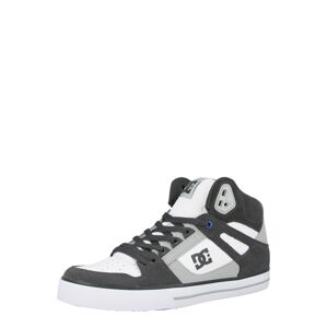 DC Shoes Členkové tenisky  sivá / tmavosivá / biela