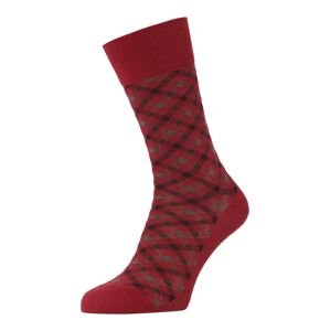 FALKE Ponožky 'Smart Check'  dymovo šedá / karmínovo červená / čierna