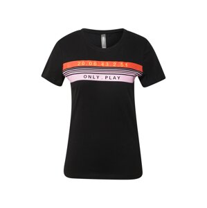ONLY PLAY Funkčné tričko 'AMSEL'  čierna / ružová / oranžová