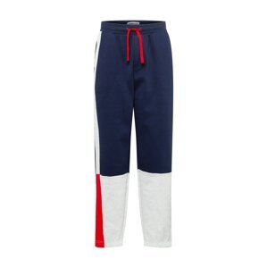 Tommy Jeans Nohavice  biela / červená / námornícka modrá / sivá melírovaná
