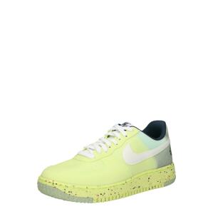 Nike Sportswear Nízke tenisky 'Force 1 Crater'  neónovo žltá / svetlomodrá / biela / dymovo modrá