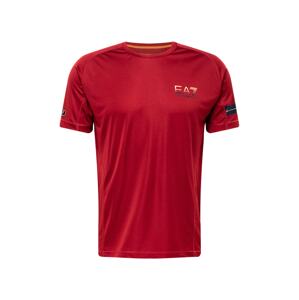 EA7 Emporio Armani Funkčné tričko  červená / grafitová / oranžová