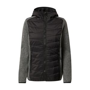 CMP Outdoorová bunda  sivá melírovaná / čierna