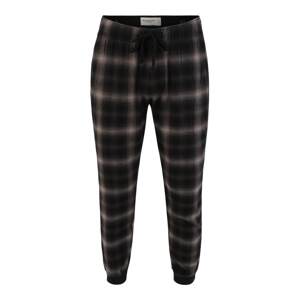 Abercrombie & Fitch Pyžamové nohavice  antracitová / tmavosivá / sivobéžová