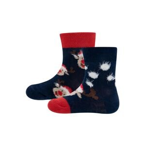 EWERS Ponožky 'Elch'  béžová / námornícka modrá / hnedá / červená / biela