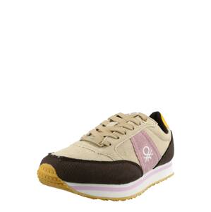 Benetton Footwear Sneaker  svetlohnedá / tmavohnedá / ružová / biela