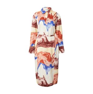 Marimekko Košeľové šaty 'KAJASTUS'  béžová / modrá / hrdzavo červená / hnedá