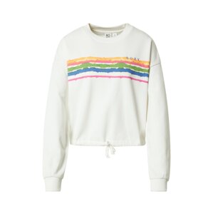 ROXY Sweatshirt 'FEELING SALTY'  biela / ružová / oranžová / zelená / modrá