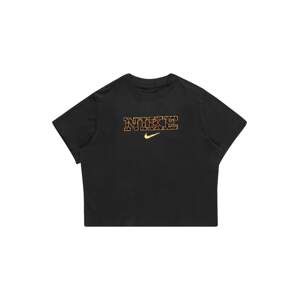 Nike Sportswear Tričko  čierna / hnedá / zlatá žltá / tmavohnedá