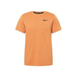 NIKE Funkčné tričko  čierna / oranžová
