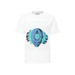 Volcom T-Shirt 'MAX LOEFFLER'  šedobiela / nefritová / nebesky modrá