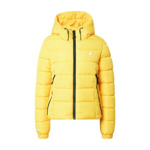 Superdry Zimná bunda  žltá / čierna / biela