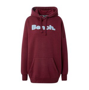 BENCH Sweatshirt 'Dayla'  svetlomodrá / biela / tmavočervená