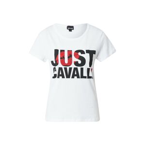 Just Cavalli Tričko  biela / čierna / červená