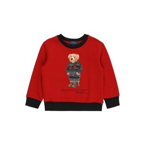Polo Ralph Lauren Sweatshirt  ohnivo červená / čierna