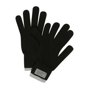 LEVI'S Prstové rukavice  čierna / sivá melírovaná