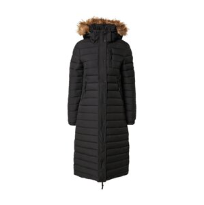 Superdry Zimný kabát  čierna / hnedá