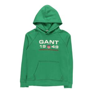 GANT Sweatshirt  zelená / biela / červená / námornícka modrá