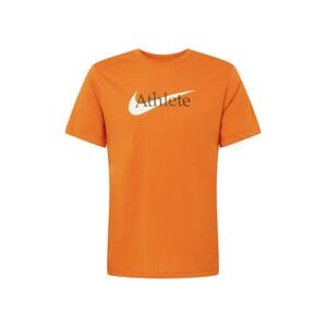 NIKE Funkčné tričko  oranžová / biela / kaki
