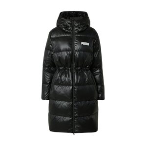 PUMA Outdoorový kabát  čierna / biela