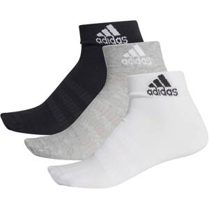 ADIDAS PERFORMANCE Ponožky 'Light Ankle Essentials'  sivá / čierna / biela