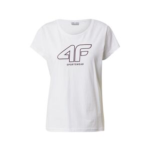 4F Funkčné tričko  biela / baklažánová