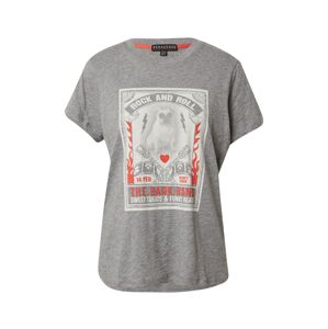 PJ Salvage T-Shirt  sivá melírovaná / biela / ohnivo červená