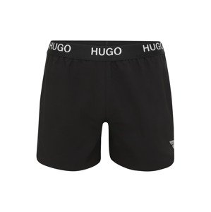 HUGO Plavecké šortky 'NITE'  čierna / biela