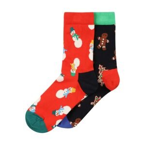 Happy Socks Ponožky  tmavomodrá / oranžovo červená / svetlozelená / biela / hnedá
