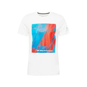 PUMA Sportshirt  biela / modrá / ohnivo červená