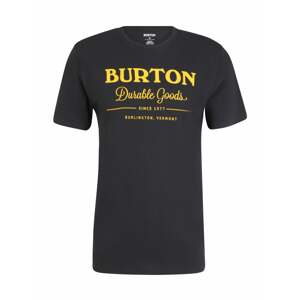 BURTON Tričko 'Durable Goods'  čierna / žltá