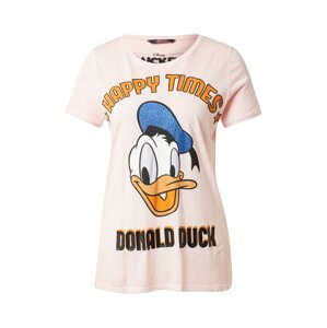 PRINCESS GOES HOLLYWOOD Tričko 'Donald Duck'  ružová / čierna / oranžová / biela / modrá