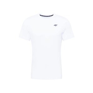 4F Funkčné tričko  biela / námornícka modrá