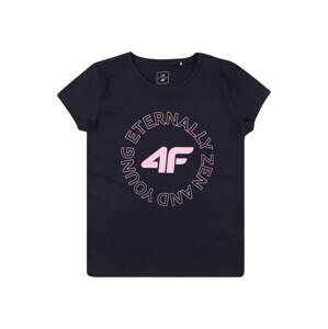 4F Funkčné tričko  tmavomodrá / ružová