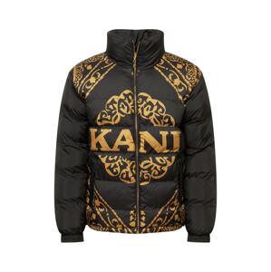 Karl Kani Zimná bunda  čierna / zlatá žltá