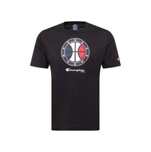 Champion Authentic Athletic Apparel Tričko 'Off Court'  čierna / námornícka modrá / biela / červená