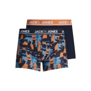 JACK & JONES Boxerky 'Collage'  námornícka modrá / oranžová